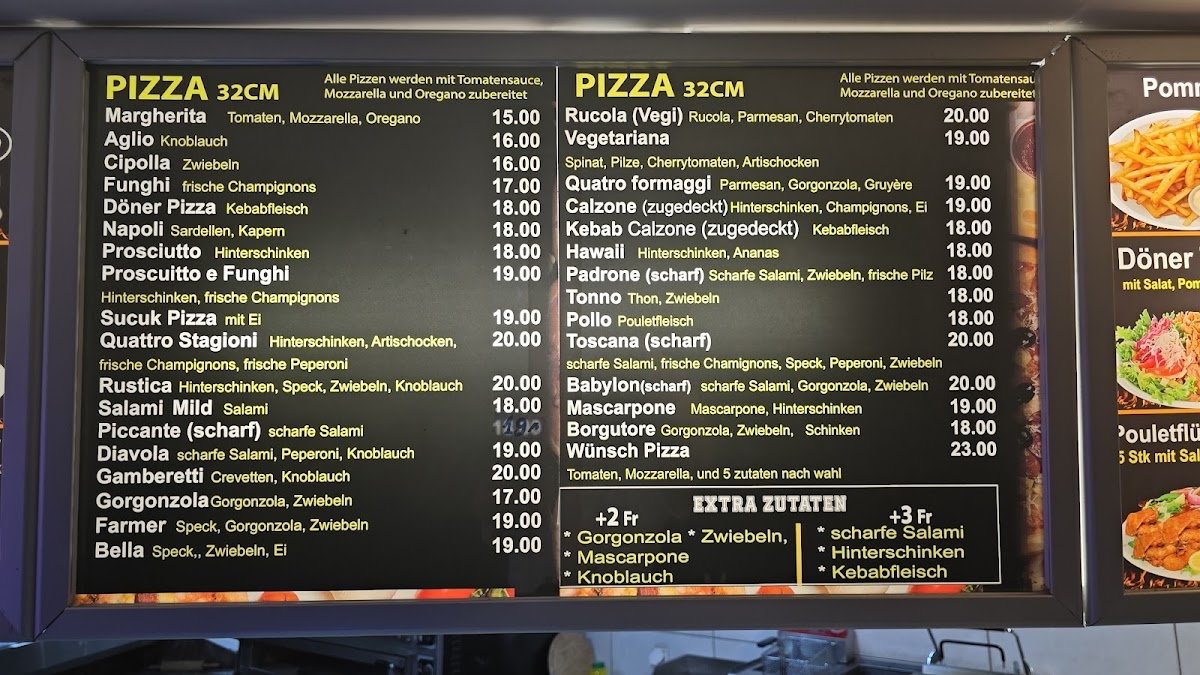 Menu Babylon Kebab & Pizzaria Brunnen-1
